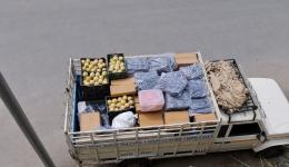 Einer unserer (noch) vollbeladenen Trucks