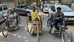 This morning we first met three disabled men who want to open a small mobile store on their tricycle.
