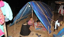 The children are sleeping on the bare earth. Therefore, the next day FriendCircle Worldhelp buys thick thermal mats- two meters by two meters.