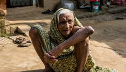 Das Alter dieser Frau wurde uns mit 97 Jahren angegeben.