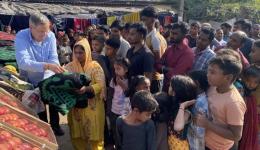 Verteilung von Decken.